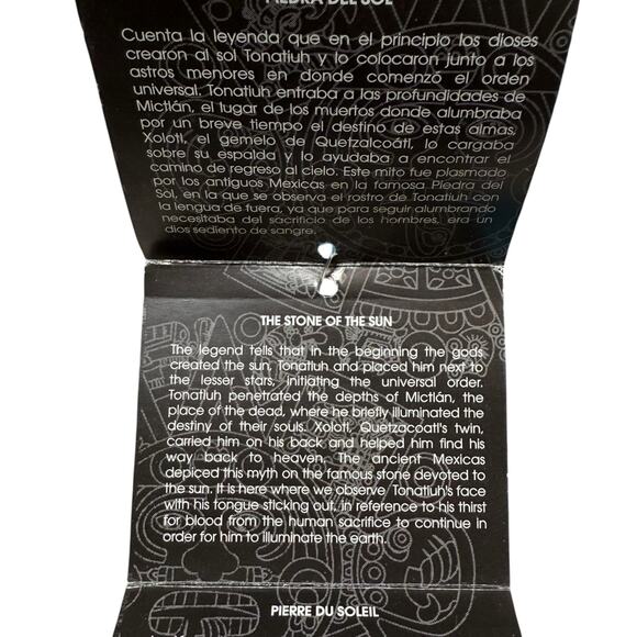 NEW Pineda Covalin 100% Silk Tie Piedra Del Sol Sun Stone Mexico Turquoise Blue - Picture 7 of 11